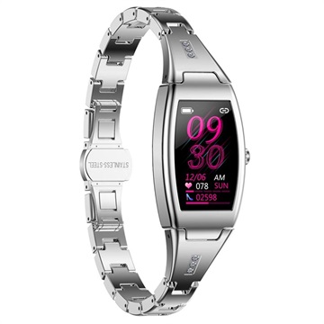 Vrouwelijk waterdicht smartwatch met hartslag - zilver