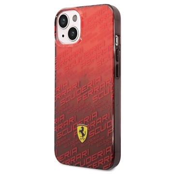 Ferrari Gradient Allover iPhone 14 Hybride Hoesje - Rood