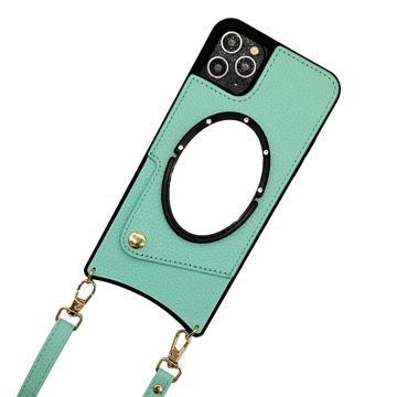 Fish Tail iPhone 14 Pro Gecoat Hoesje met Spiegel - Groen