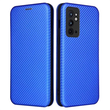 OnePlus 9RT 5G Flip Case - Koolstofvezel - Blauw