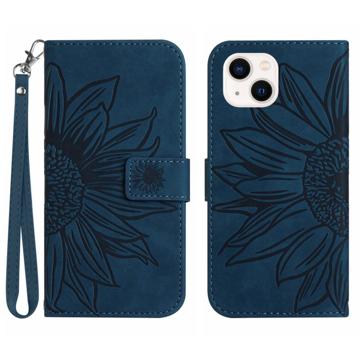 Sunflower Series iPhone 14 Plus Wallet Case - Donkerblauw