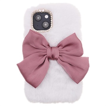 Fluffy Plush iPhone 13 Hybrid Case - Wit