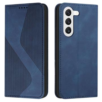 Business Style Samsung Galaxy S23+ 5G Portemonnee Hoesje - Blauw