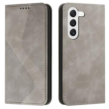 Business Style Samsung Galaxy S23 5G Portemonnee Hoesje - Grijs