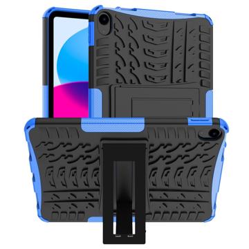 Anti-Slip iPad (2022) Hybride Hoesje met Standaard - Blauw / Zwart