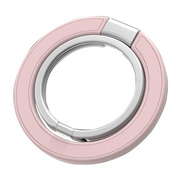 Voor iPhone 14 / 13 / 12-serie Magnetische mobiele telefoon Ringhouder Kickstand Compatibel met MagSafe - Roze