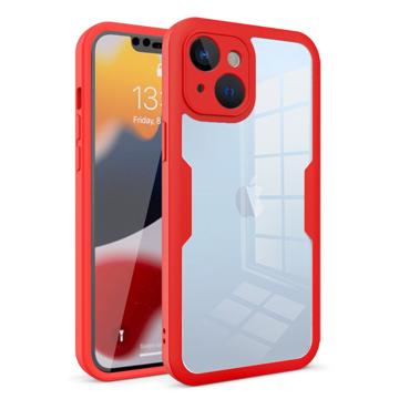 Anti-Shock 360 iPhone 14 Hybrid Hoesje - Rood