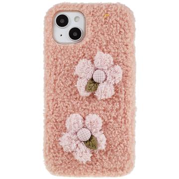 Fluffy Flower Serie iPhone 14 Plus TPU Case - Roze
