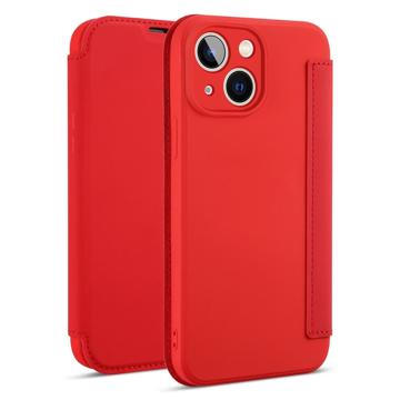 Slanke Stijl iPhone 14 Plus Flip Case - Rood