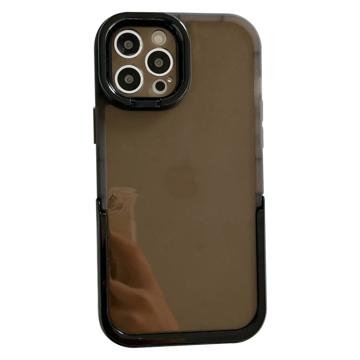 Dubbele Standaard iPhone 14 Pro Hybride Hoesje - Zwart