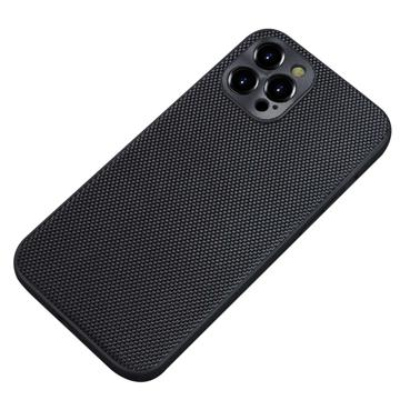 iPhone 14 Pro Nylon Gecoat TPU Hoesje - Zwart