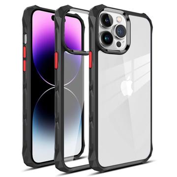 Anti-Shock iPhone 14 Pro Max Hybrid Case - Zwart