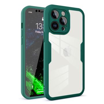 Anti-Shock 360 iPhone 14 Pro Max Hybride Hoesje - Donkergroen