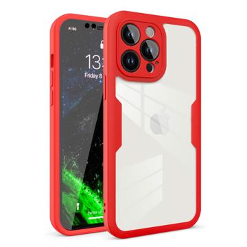 Anti-Shock 360 iPhone 14 Pro Max Hybride Hoesje - Rood