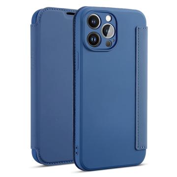 Slanke Stijl iPhone 14 Pro Max Flip Case - Saffier