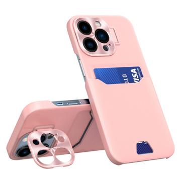 CamStand iPhone 14 Pro Max Cover met Creditcardvak - Roze