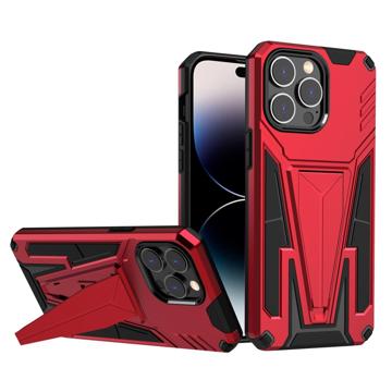 V-Vormig Magnetisch iPhone 14 Pro Max Hybride Hoesje - Rood