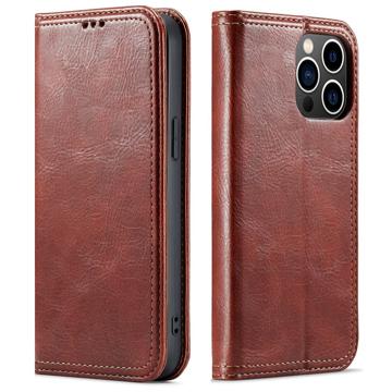 iPhone 14 Pro Retro Wallet Case - Donkerbruin