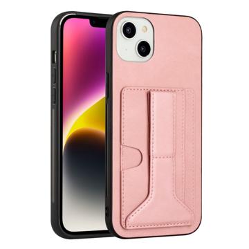 YB iPhone 14 Gecoate Case met Standaard en Kaarthouder - Rose Gold