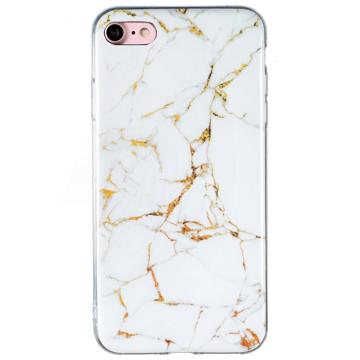 Marmerpatroon IMD Model iPhone 7/8/SE (2020)/SE (2022) TPU Hoesje - Wit