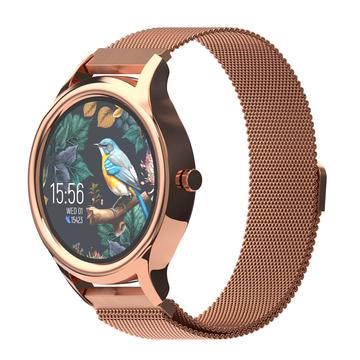 Forever ForeVive 3 SB-340 Waterdicht Smartwatch - Siliconen en magnetisch netbandje - Goud