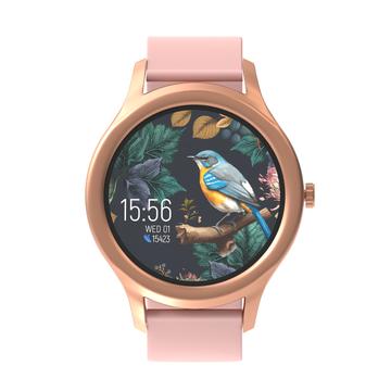 Forever ForeVive 3 SB-340 Waterdicht Smartwatch - Siliconen en magnetisch rasterbandje - Roségoud