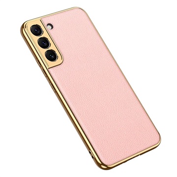 GKK Electroplated Samsung Galaxy S22 5G Hybrid Case - Roze