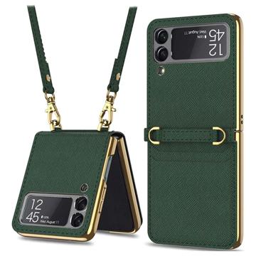 GKK Mirror Samsung Galaxy Z Flip3 5G Hybrid Case - Groen