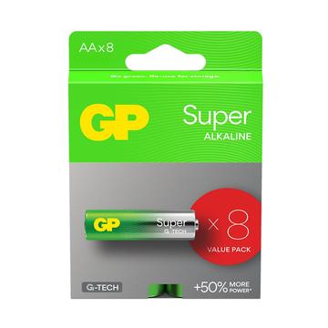 GP S8 AA Super, alkaline batterij, AA (penlite), verpakking van 8 stuks