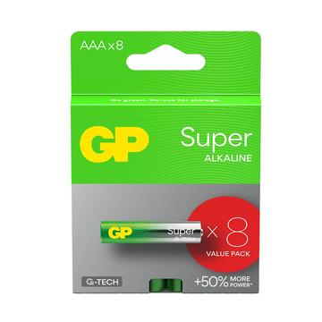 GP S8 AAA Super, alkaline batterij, AAA (potlood), verpakking van 8 stuks