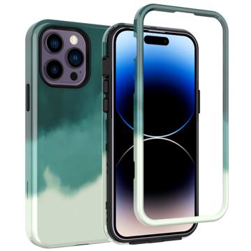 Stylish Gradient iPhone 14 Pro Hybrid Case - Groen