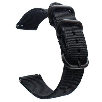 Garmin Venu 2S / Vivoactive 4S Nylon Polsband 18mm - Zwart