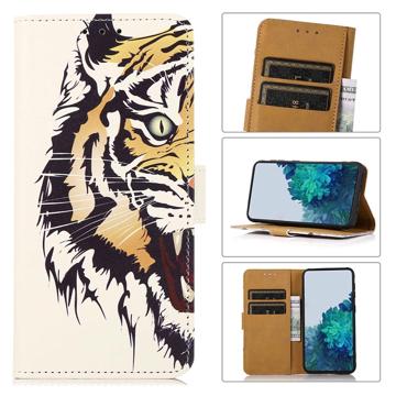 Glam Series Samsung Galaxy A04 Portemonnee Hoesje - Tijger