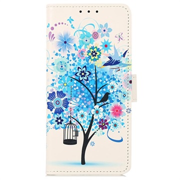 Glam Series Sony Xperia Pro-I Portemonnee Hoesje - Bloeiende Boom / Blauw