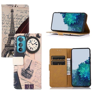 Glam Series Motorola Edge 30 Wallet Case - Eiffeltoren