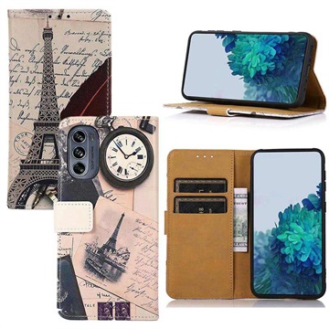 Glam Series Motorola Moto G62 5G Portemonnee Hoesje - Eiffeltoren