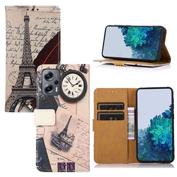 Glam Series Xiaomi Redmi Note 11T Pro/11T Pro+ Wallet Case - Eiffeltoren