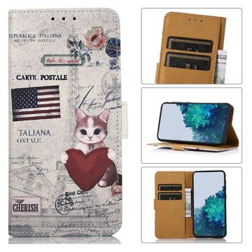 Glam Series Xiaomi 12T/12T Pro Portemonnee Hoesje - Kat