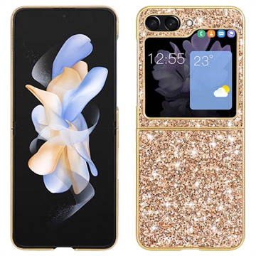 Samsung Galaxy Z Flip5 Glitter Series Hybrid Case - Goud