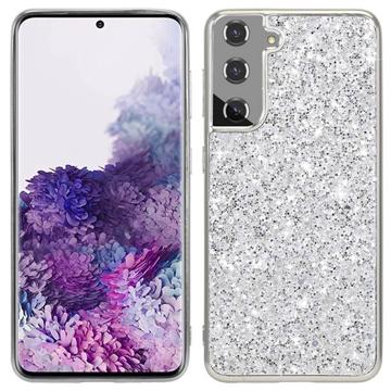 Glitter Series Samsung Galaxy S23 5G Hybrid Case - Zilver
