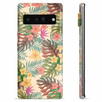 Google Pixel 6 Pro TPU-hoesje - roze bloemen