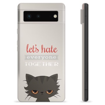 Google Pixel 6 TPU-hoesje - Angry Cat