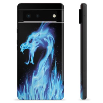 Google Pixel 6 TPU-hoesje - Blue Fire Dragon