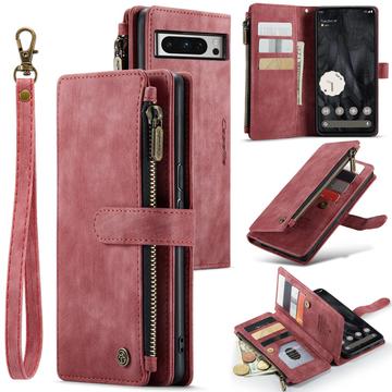 Google Pixel 8 Pro Caseme C30 Multifunctioneel Portemonnee Hoesje - Rood