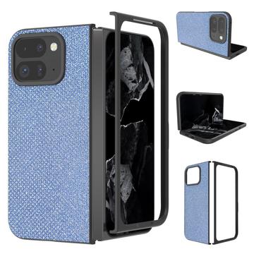 Google Pixel 9 Pro Fold Strass Textuur Hybride Hoesje - Blauw