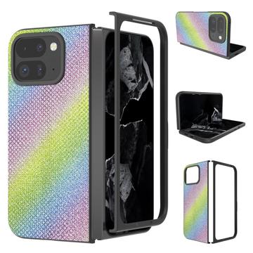 Google Pixel 9 Pro Fold Strass Textuur Hybride Hoesje - Kleurrijk