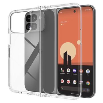 Google Pixel 9 Pro Fold Krasbestendig Hybride Hoesje - Doorzichtig