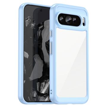 Google Pixel 9 Pro XL Anti-Shock Hybride Hoesje - Blauw