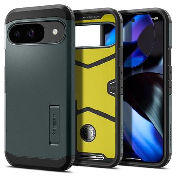 Google Pixel 9/9 Pro Spigen Tough Armor Hoesje - Donkergroen