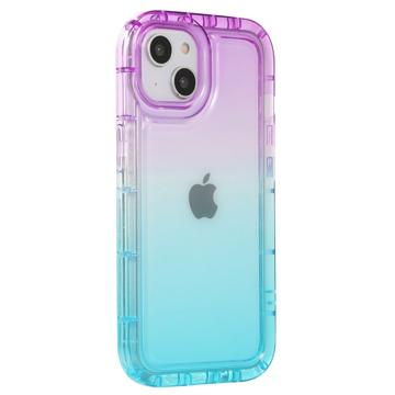 Overgangskleur iPhone 14 Plus TPU Hoesje - Paars / Blauw